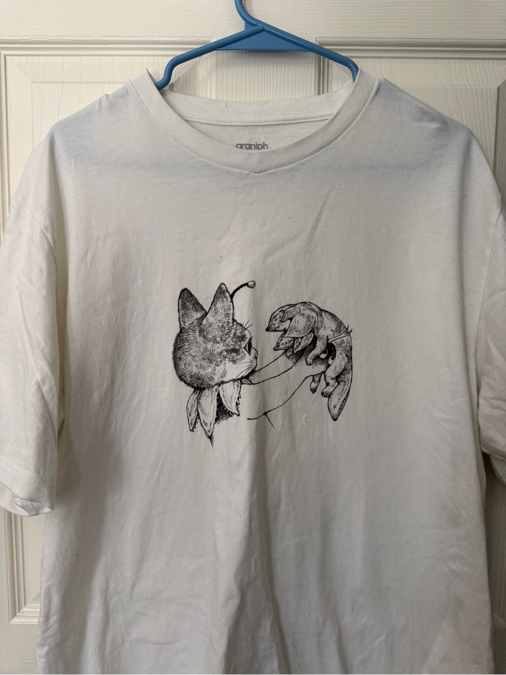 Netflix Stranger Things x Yuko Higuchi Cat Limited Collaboration T-Shirt X-Large